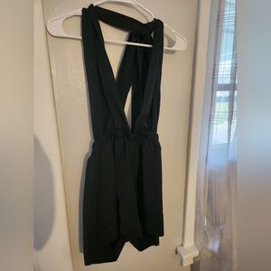 Black halter romper